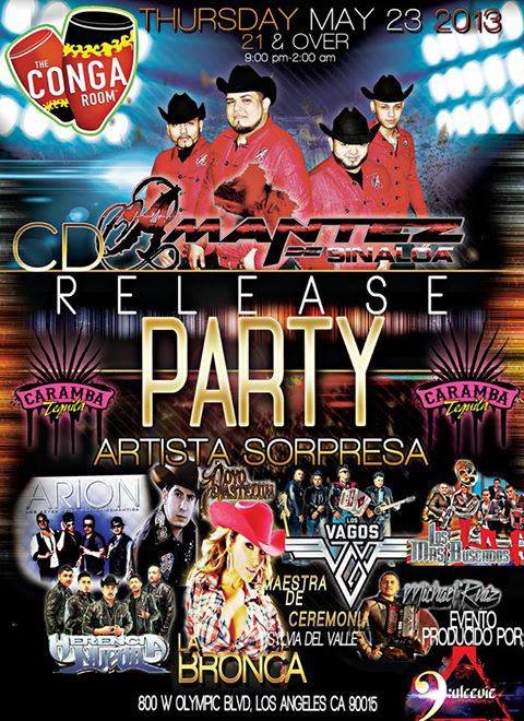 @ THE CONGA ROOM LOS AMANTES RELEASE PARTY